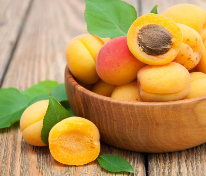 A bowl of apricots